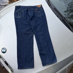 True Vintage Long Haul Dark Wash Blue Jeans Denim Made In USA SCOVILL 40X31